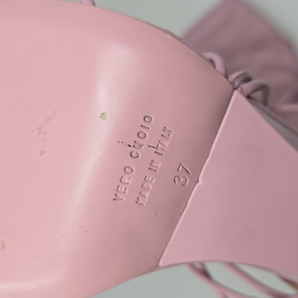 GIA/RHW Rosie 105 Strappy Wedge Ankle Pink Sandals Size 37 - Picture 9 of 9